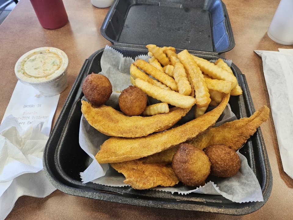 Fried Fish with Crinkle Fries